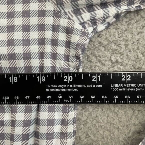 WRK The Reworked Shirt Men M Gray Gingham‎ Check Plaid Casual LS Button Down - Picture 10 of 12